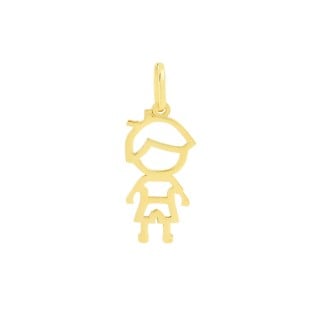 Pingente menino de ouro 18k filho amado