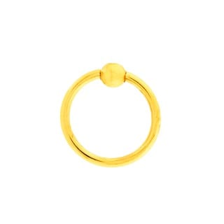 Piercing conch argola de ouro 18k bolinha 12mm