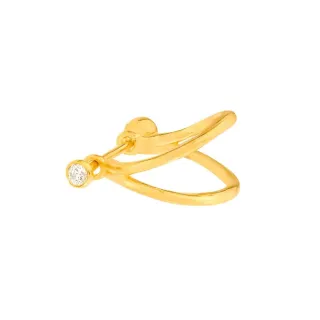 Piercing conch argola dupla liso ouro 18k