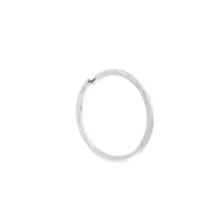 Piercing de argola de ouro branco 1cm