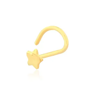 Piercing de Nariz Ouro 18k Estrela