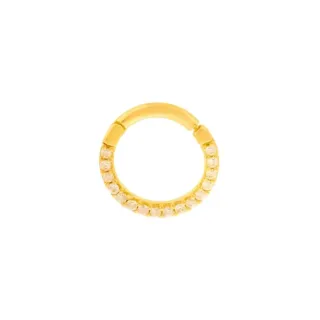 Piercing de orelha cartilagem helix ouro 18k trava