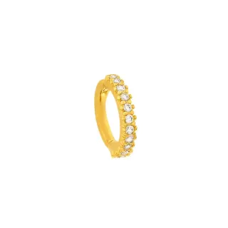 Piercing de orelha ouro 18k cartilagem argola pedras