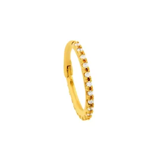 Piercing de orelha ouro 18k Conch cartilagem com pedras