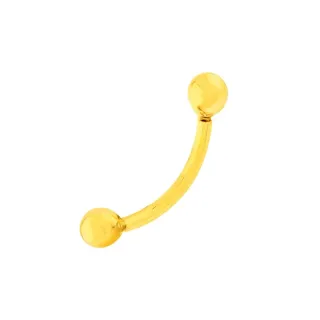 Piercing de Ouro 18k Bananinha para umbigo
