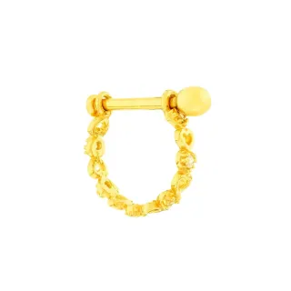 Piercing de Ouro 18k Cartilagem corações e pedras