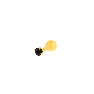 Piercing de ouro 18k cartilagem tragus pedra 2mm preto
