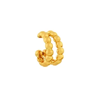 Piercing de ouro 18k conch de pressão com bolas 