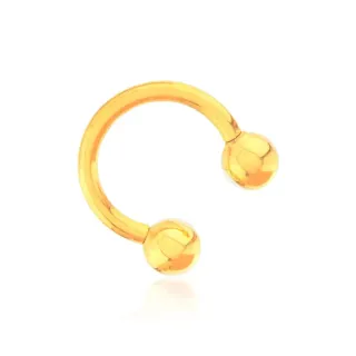 Piercing de ouro 18k ferradura para cartilagem / septo