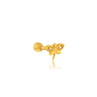 Piercing de ouro 18k libélula mini tragus cartilagem