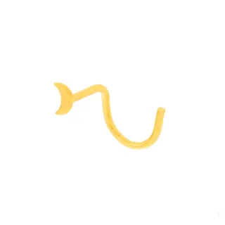 Piercing de ouro 18k para nariz lua 