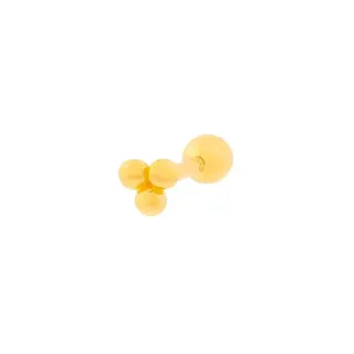 Piercing de ouro 18k tragus três marias