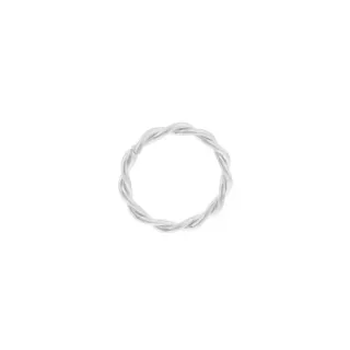 Piercing de ouro branco 18k cartilagem argola torcida
