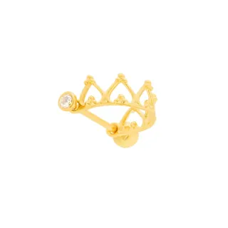 Piercing helix de ouro 18k coroa