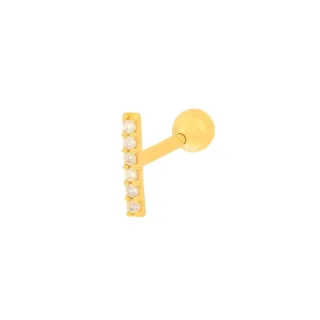 Piercing helix tragus cartilagem ouro 18k palito
