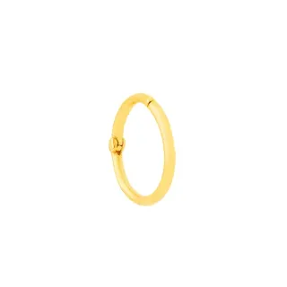 Piercing ouro 18k argola lisa trava 10mm