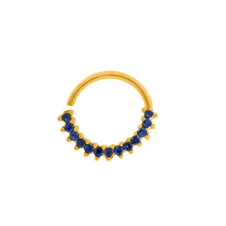 Piercing septo ou helix ouro 18k azul