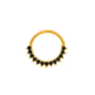 Piercing septo ou helix ouro 18k preto