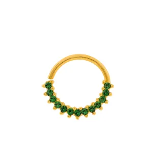 Piercing septo ou helix ouro 18k verde