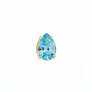 Pingente de ouro 18k gota topazio sky