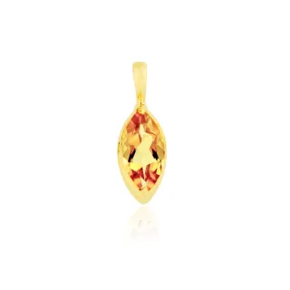Pingente de ouro 18k citrino Por do Sol
