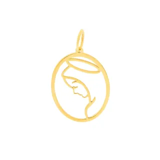 Pingente de ouro 18k Nossa Senhora Aparecida vazada