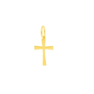 Pingente de ouro 18k cruz / crucifixo liso