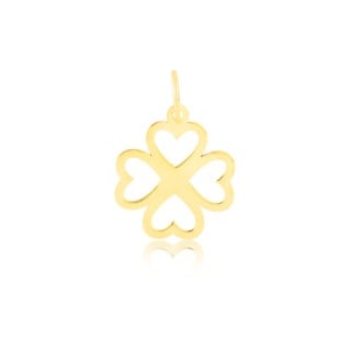 Pingente de ouro 18k trevo quatro folha VI