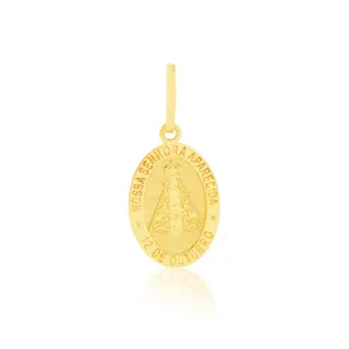 Pingente Nossa Senhora Aparecida ouro 18K XVII