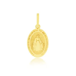 Medalha Nossa Senhora das Graças ouro 18k XVII