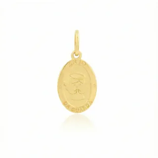 Pingente de ouro medalha anjo da guarda pequeno