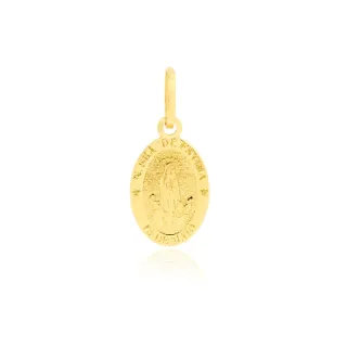 Pingente Nossa Senhora de Fátima de ouro 18k pequeno