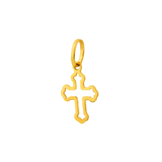Pingente de ouro 18k Cruz vazada mini