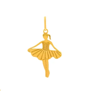 Pingente bailarina dançarina de ouro 18k