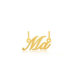 Pingente com nome de ouro 18k 2 letras