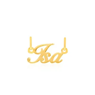Pingente com nome de ouro 18k 3 letras
