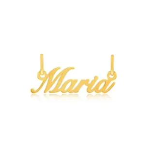 Pingente com nome de ouro 18k 5 letras