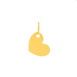 Pingente coração de ouro 18k chapa personalizável 