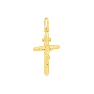 Pingente crucifixo de ouro 18k INRI P