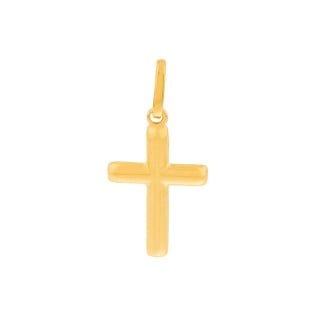 Pingente cruz pequena de ouro 18k lisa