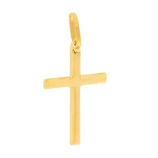 Pingente cruz média de ouro 18k lisa