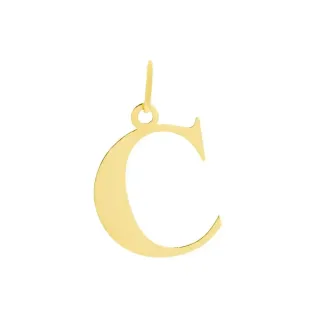 Pingente de letra grande ouro 18k escolha