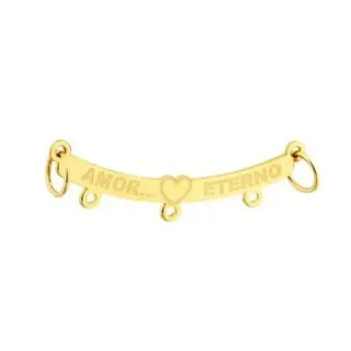 Pingente de ouro 18k canga amor eterno