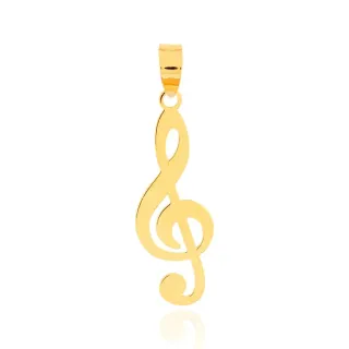 Pingente de ouro 18k clave de sol