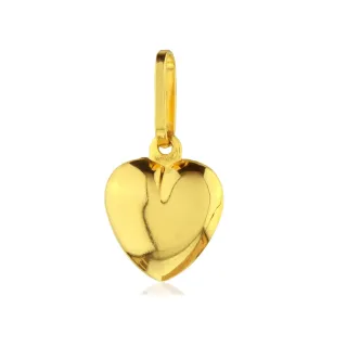Pingente de ouro 18k coração modelo cheio oco
