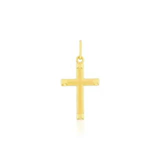 Pingente de ouro 18k cruz masculina / feminina