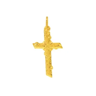 Pingente de ouro 18k cruz trabalhada