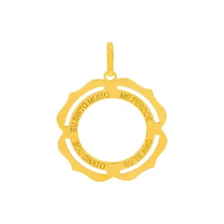 Pingente de ouro 18k hoponopono