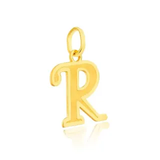 Pingente de ouro 18k letra R
