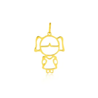 Pingente De Ouro 18k Menina Filha (Médio)